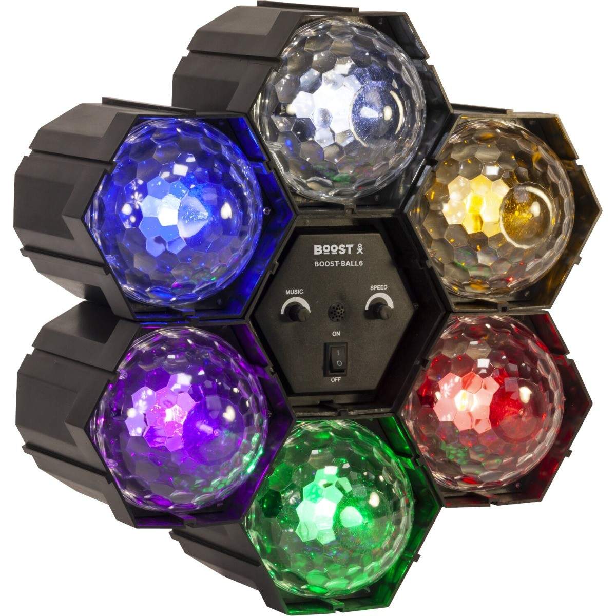 Disco lys sequencer med 6 farverige LED pærer