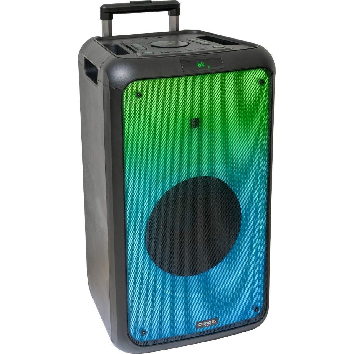 Bærbar Bluetooth-højttaler – 120W, LED-lys, USB/AUX/SD