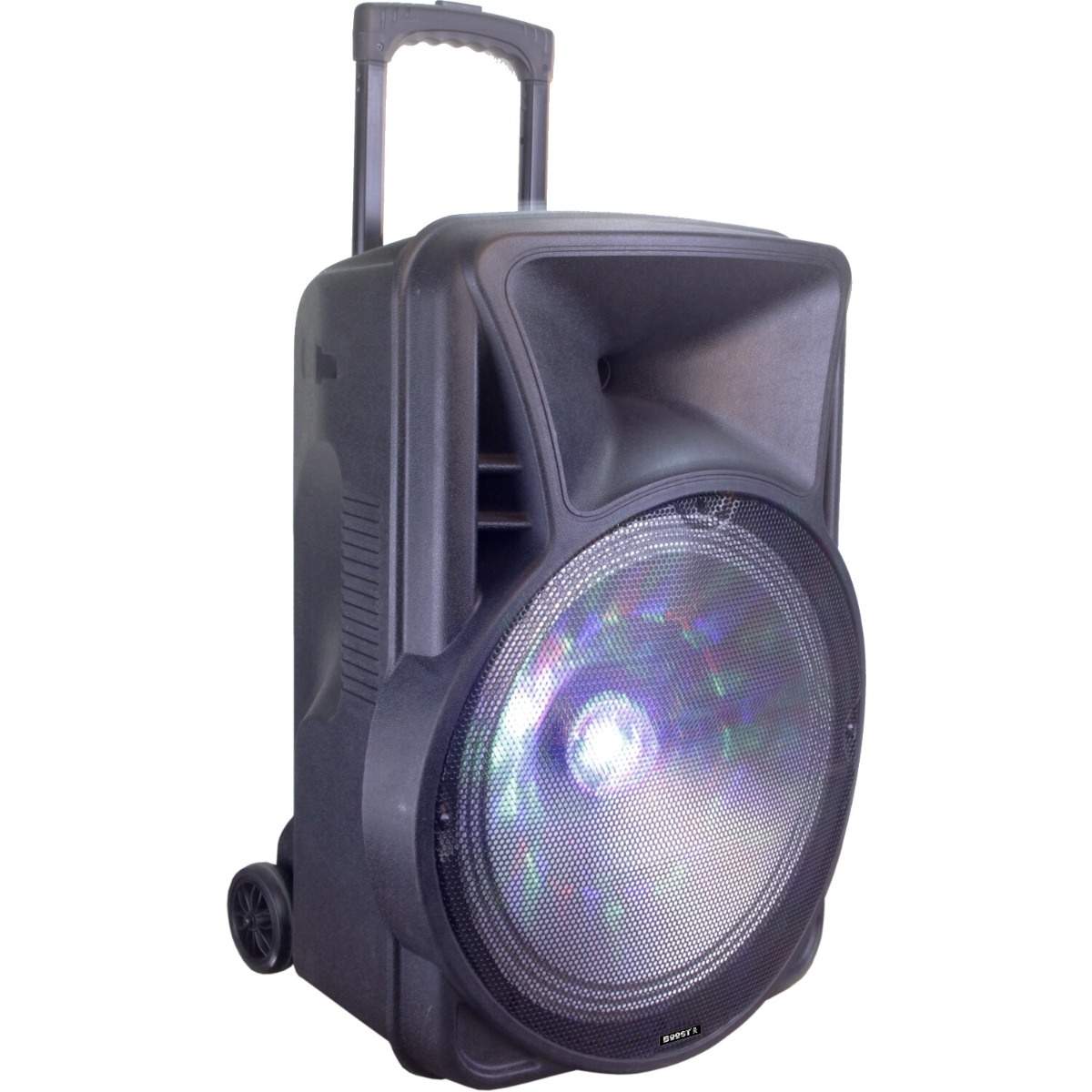 Bærbar 15" højttaler med trådløs mikrofon og Bluetooth