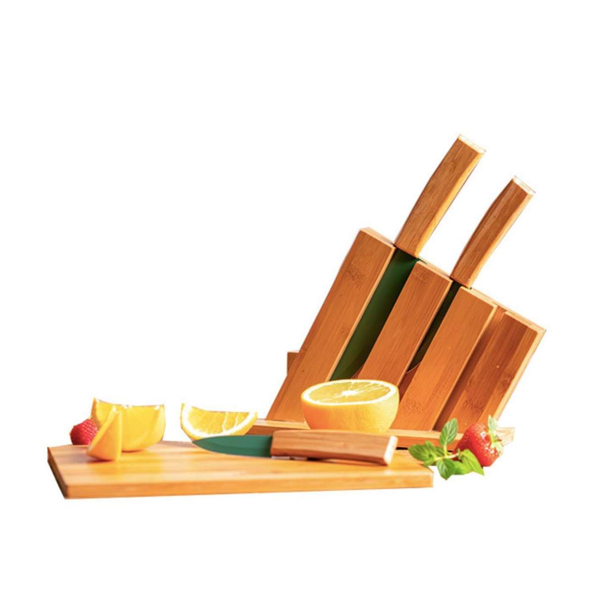 Keramiskt knivset – 5 delar med bambublock | Hem & Hobby | Pryloteket