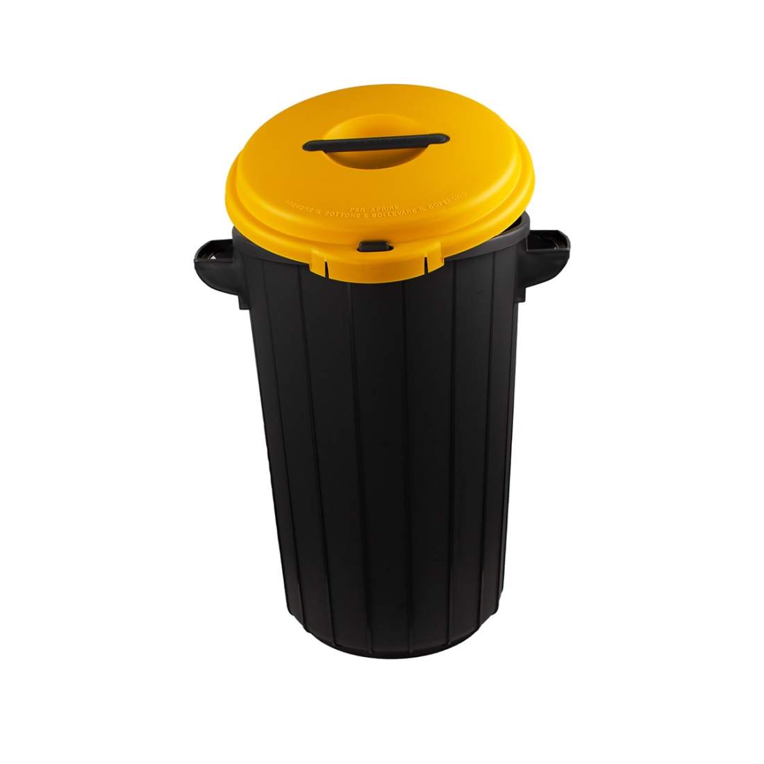 Gul eko-avfallsbehållare med lock – 35 liters kapacitet | Hem & Hobby | Pryloteket