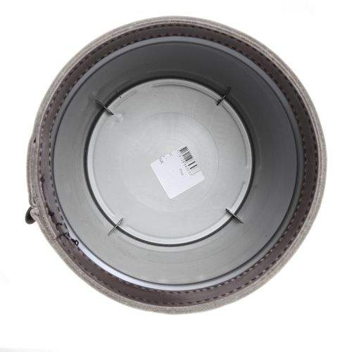 Grå XXL læderblomsterpotte – 31 cm