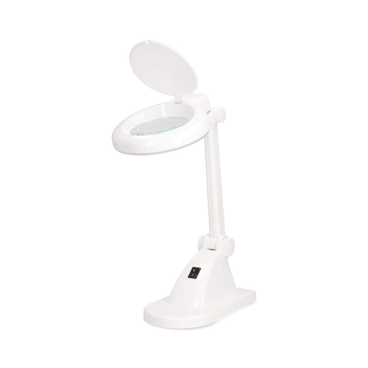 Bordlampe med forstørrelsesglas, 3+12 dioptrier, 6500K, 400 lm billede