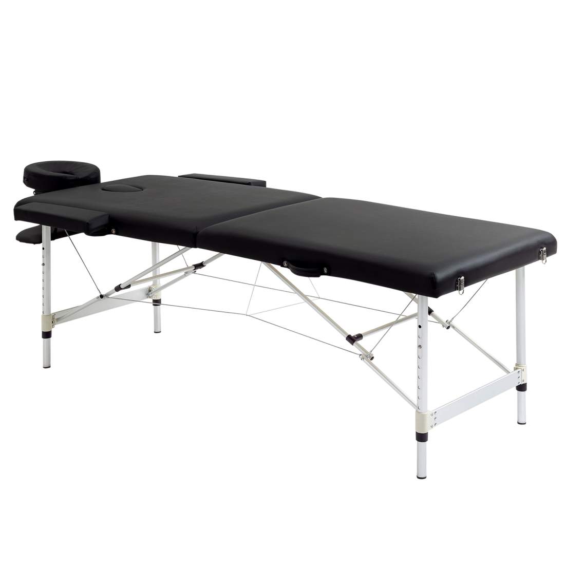 Fällbart massagebord, 2-zon, justerbart, svart, 90 cm brett | Hem & Hobby | Pryloteket