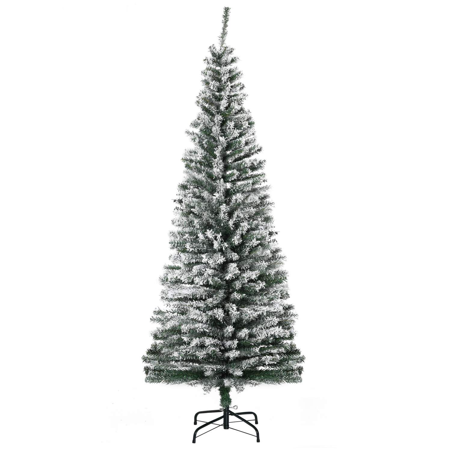Kunstigt juletræ 180 cm Snowy Pencil Pine, 492 tips