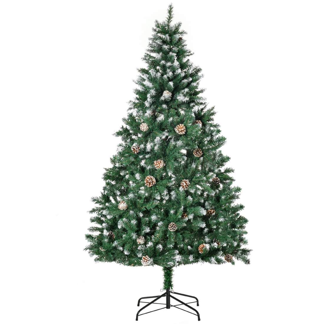 Konstgjord julgran – 180 cm tall med kottar och snö | Hem & Hobby | Pryloteket