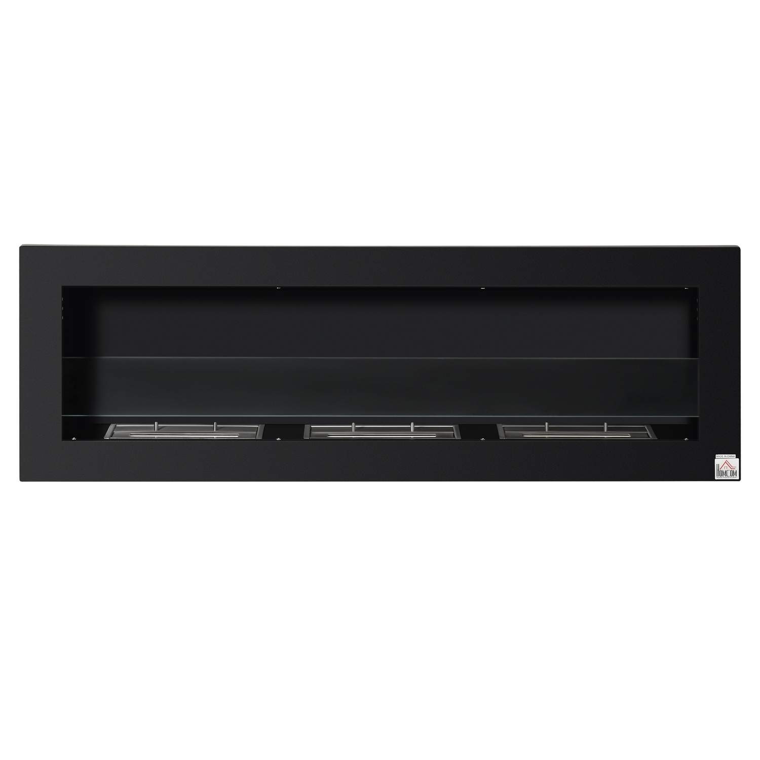 Vægmonteret Ethanol Pejs – 3 brændere, sort stål