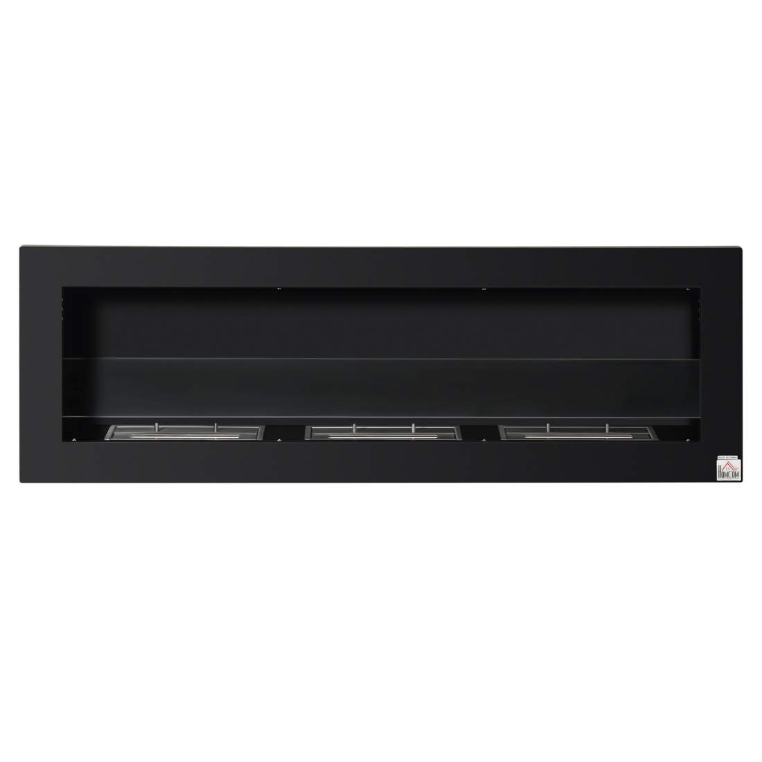 Väggmonterad etanolkamin – 3 brännare, svart stål | Hem & Hobby | Pryloteket