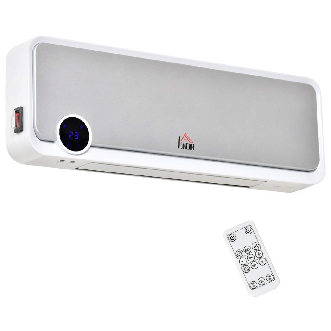 Väggmonterad värmare 2000W med fjärrkontroll & timer | Hem & Hobby | Pryloteket