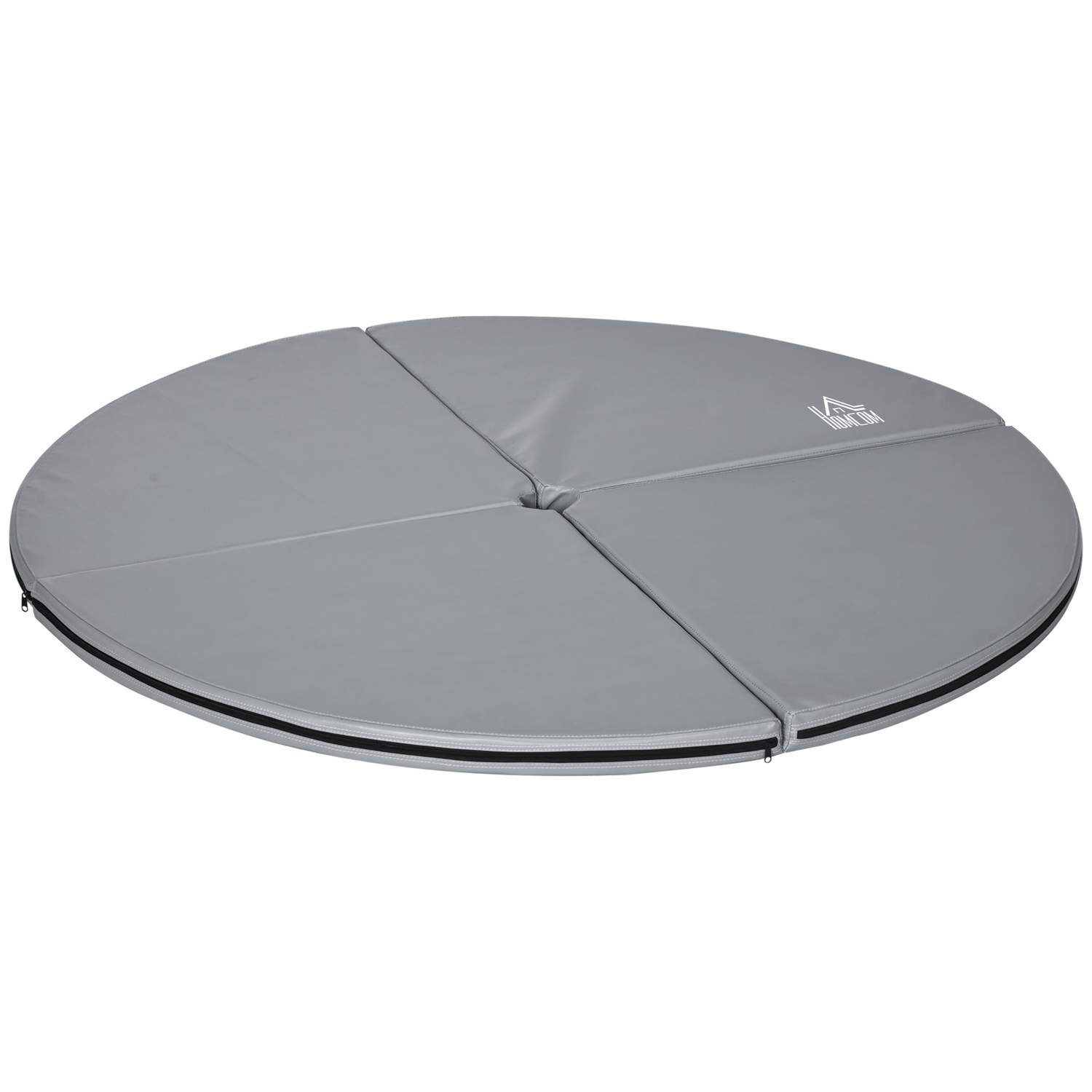 Pole Dance måtte, 5 cm tyk, rund, lysegrå