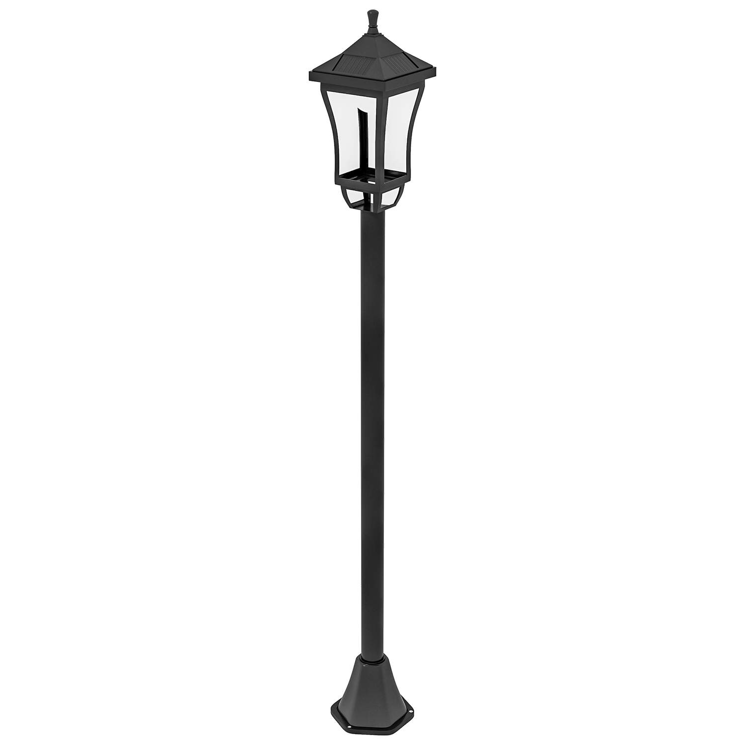 Solcelledrevet havelanterne – 127 cm, kold hvid LED, IP44 vandtæt