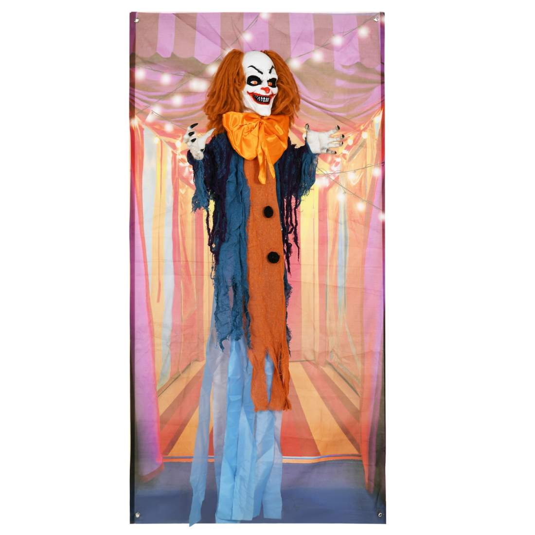 Skräckclown Halloween Dekoration, Ljud & Rörelse, 168 cm | Hem & Hobby | Pryloteket