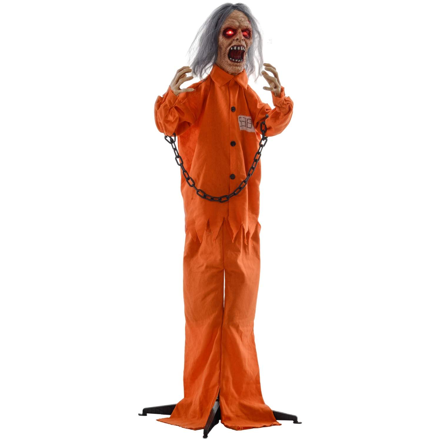 Halloween spøgelsesdekoration – uhyggelige lyde, røde øjne, bevægelig
