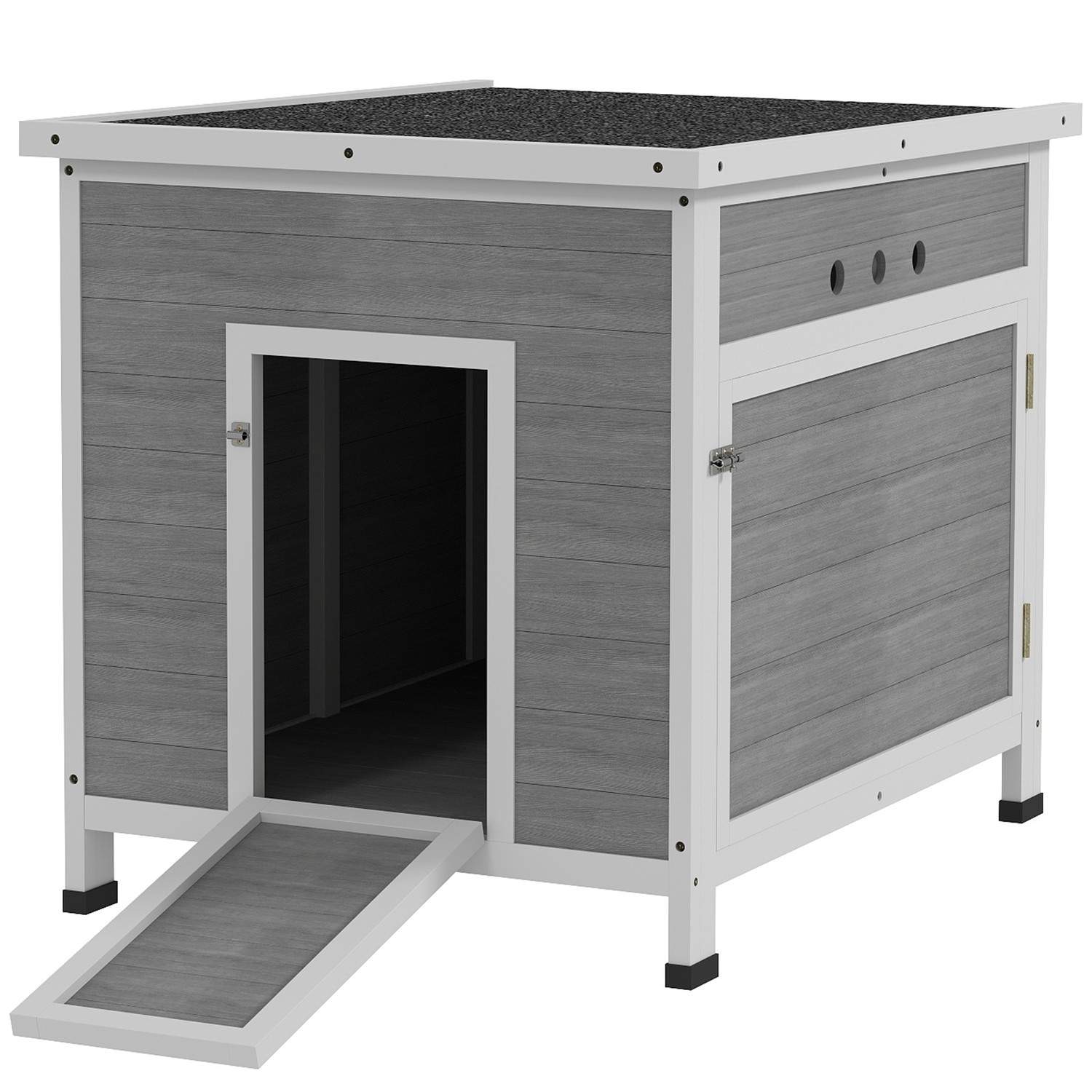 Andehus med sidedør & ventilation, 63 x 82 x 76 cm