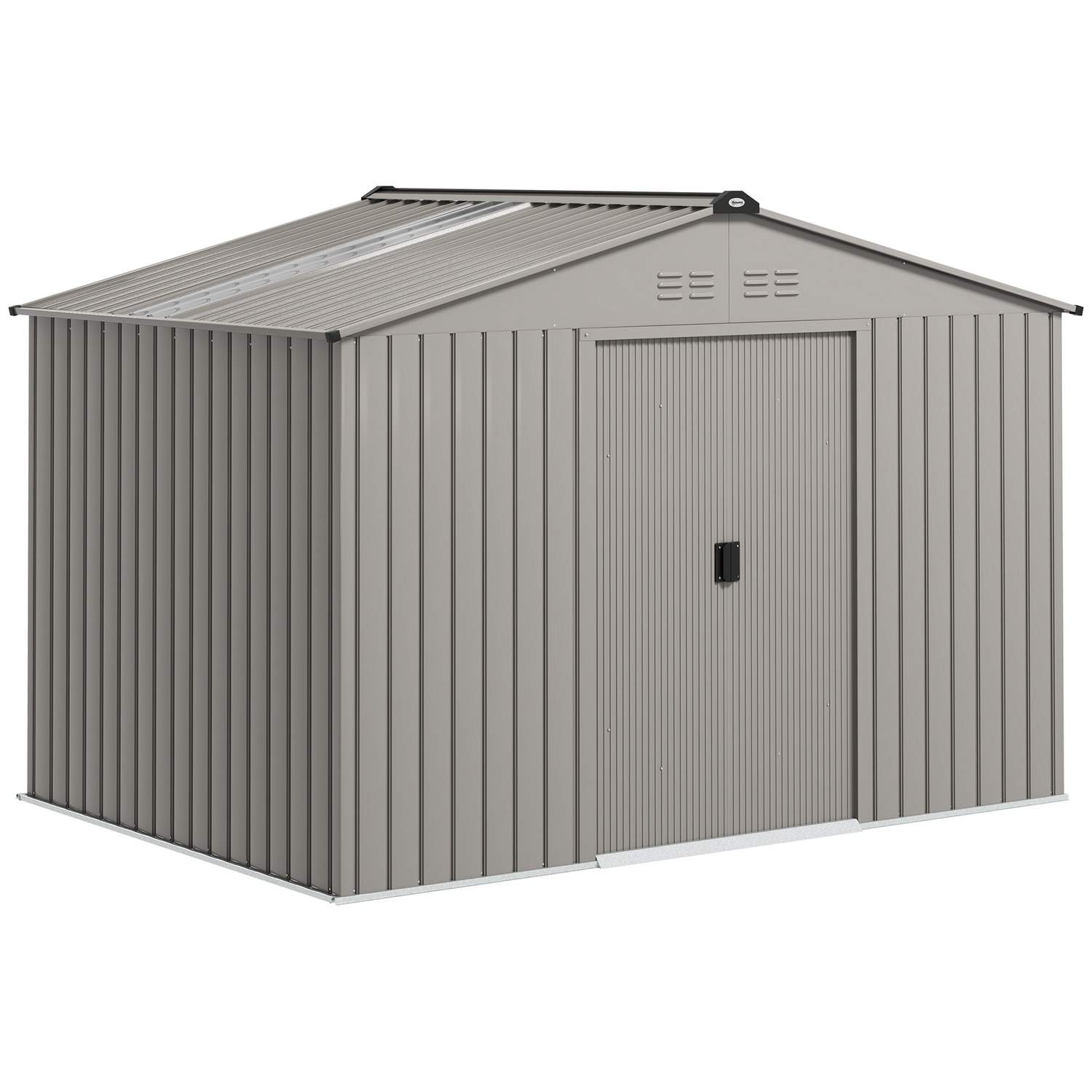 Metalhaveskur med skydedøre, ventilationsåbninger, 277x195x192 cm