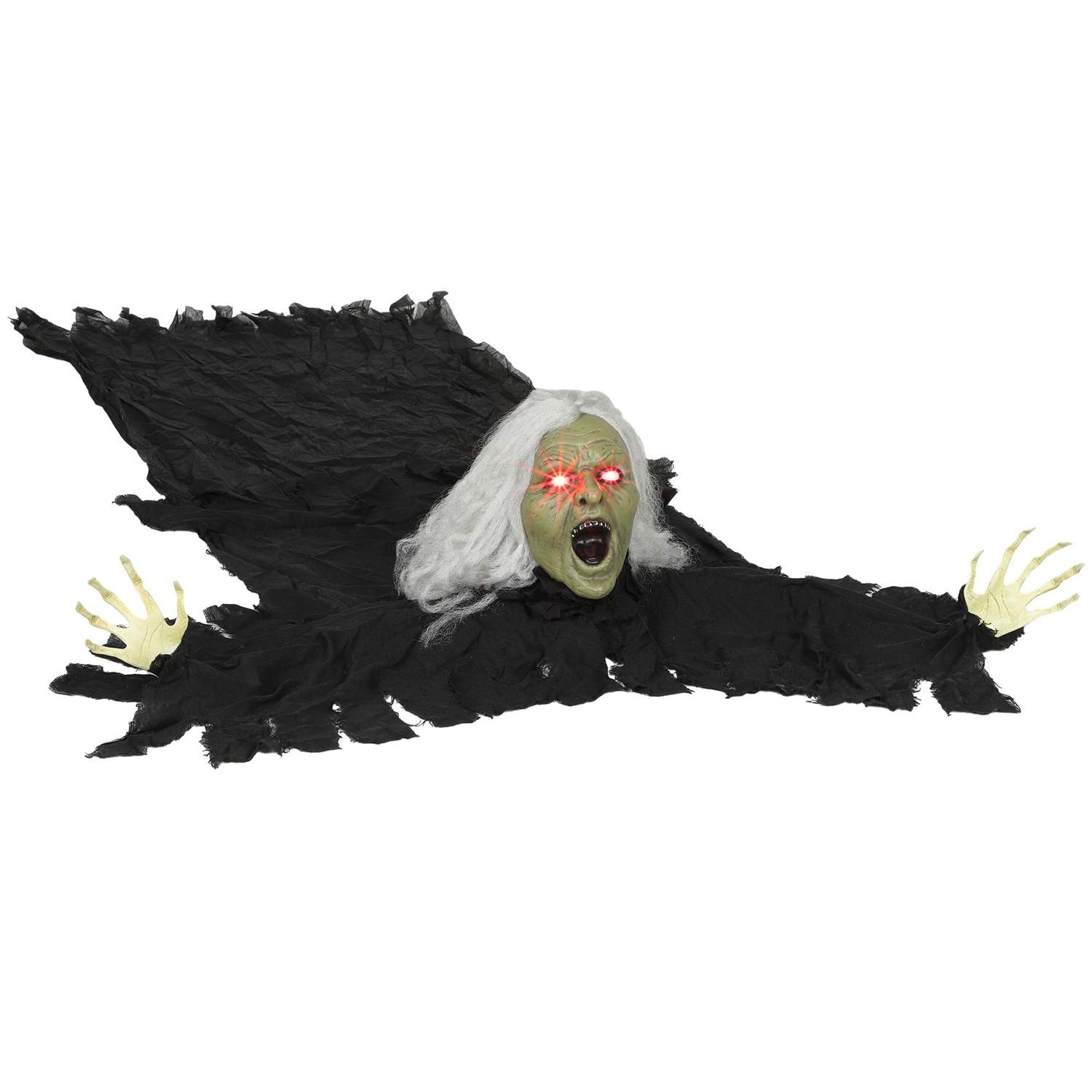 Halloween Zombie Dekoration, 183 cm med LED Lys & Lyd