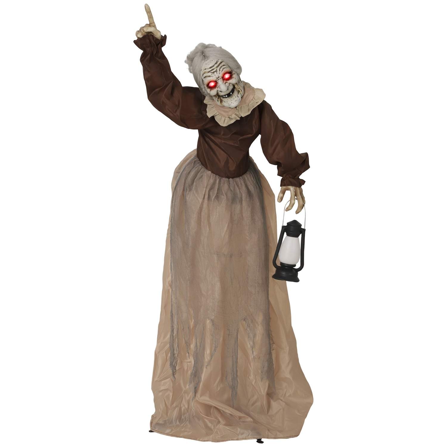 Halloween-heksedekoration, 150 cm, LED-lys og lyd