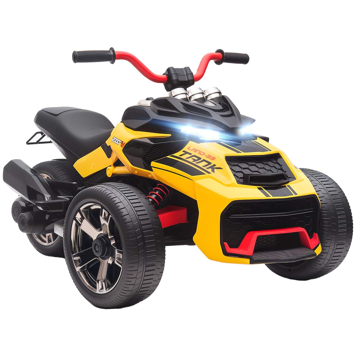Elektrisk børnetrejcykel, batteri, MP3, LED, alder 3-8