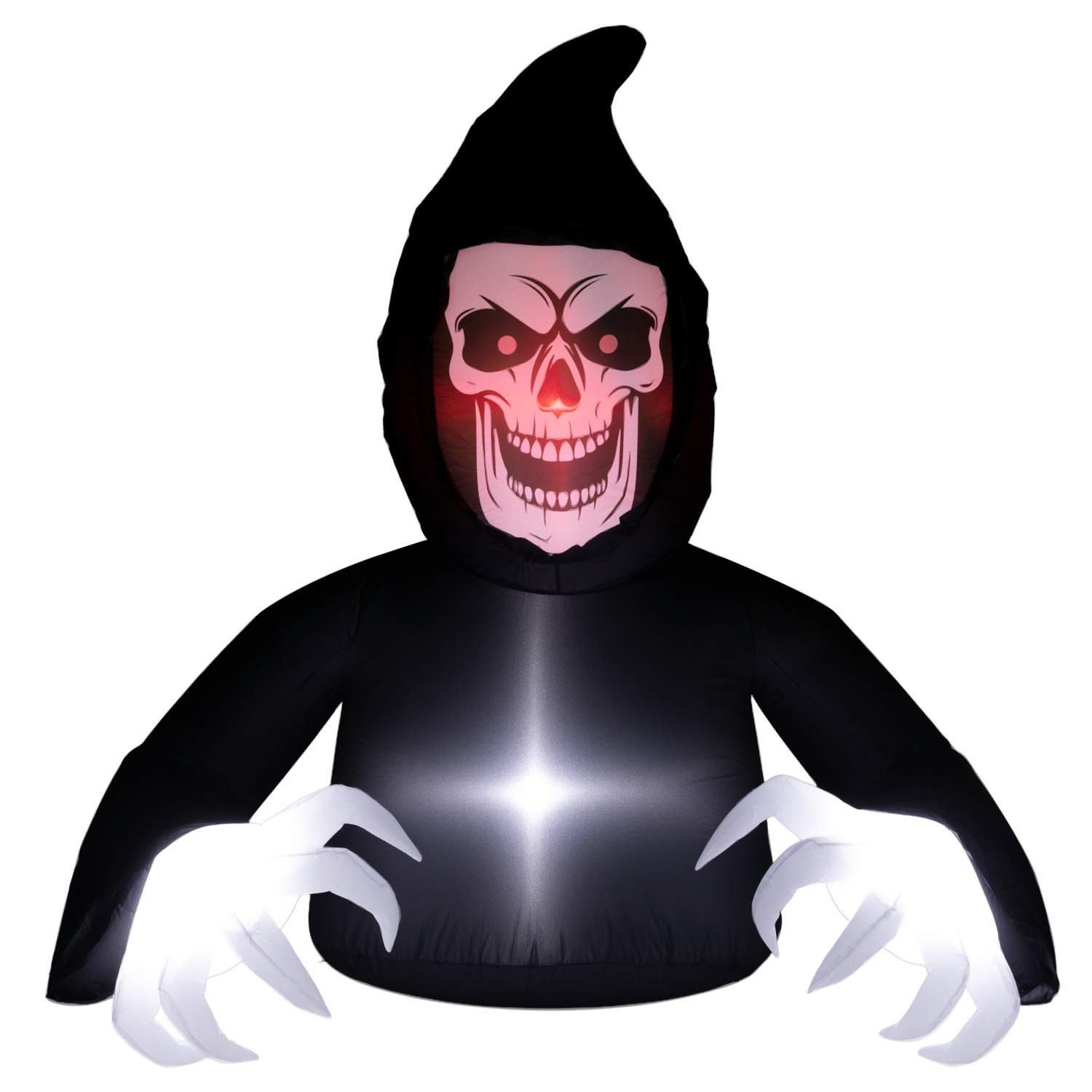 Oppustelig Halloween-høster med LED-lys og blæser