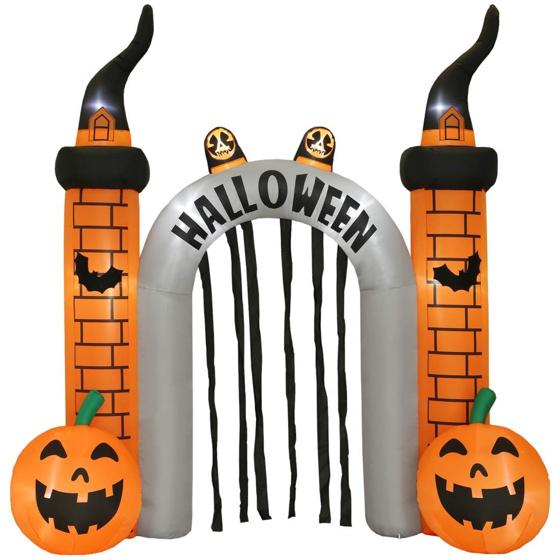 Uppblåsbar Halloween-portal, pumpadesign, LED-ljus | Hem & Hobby | Pryloteket