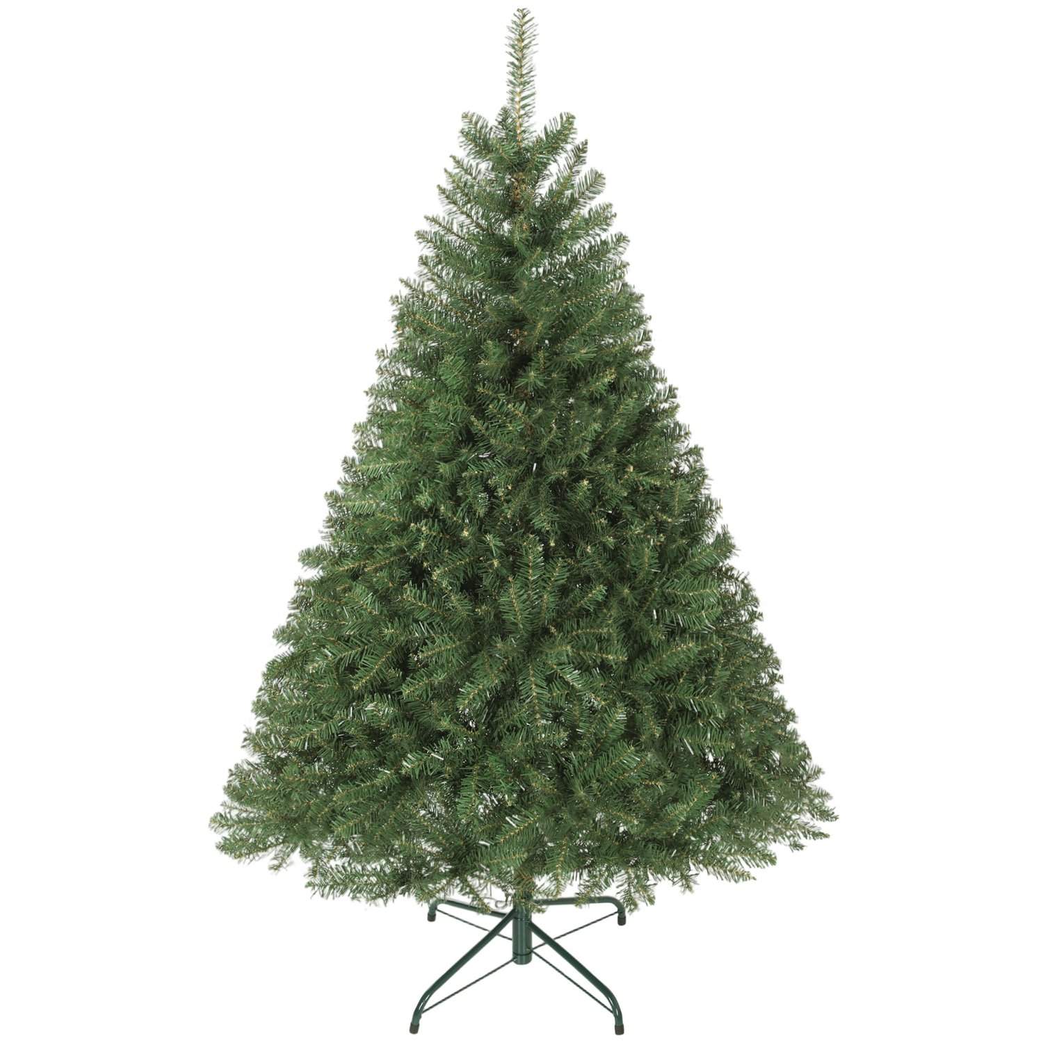 Kunstigt juletræ, 150 cm, foldbare grene, metalfod