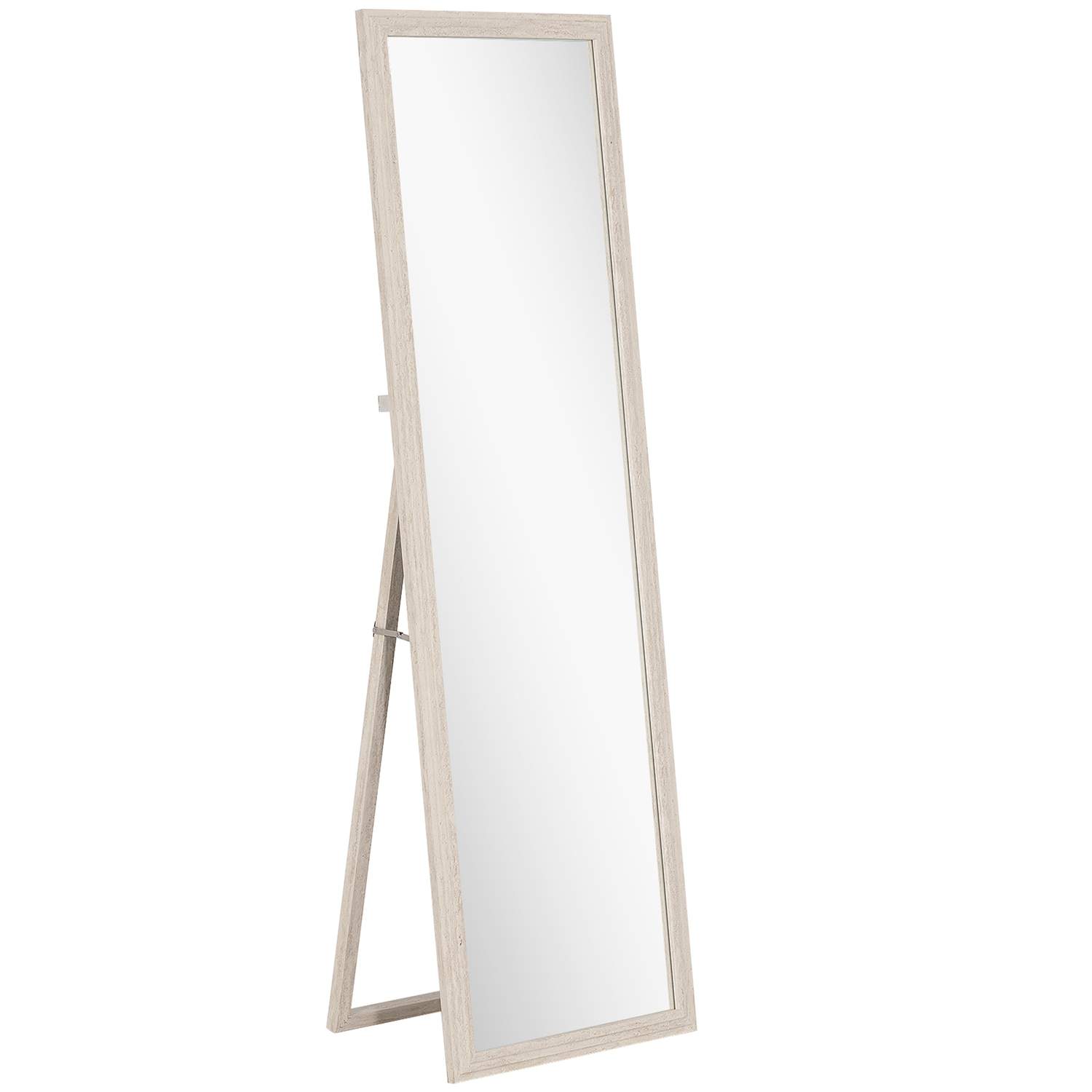 Helfigursspejl, 160x50 cm, hvid ramme, alsidigt design