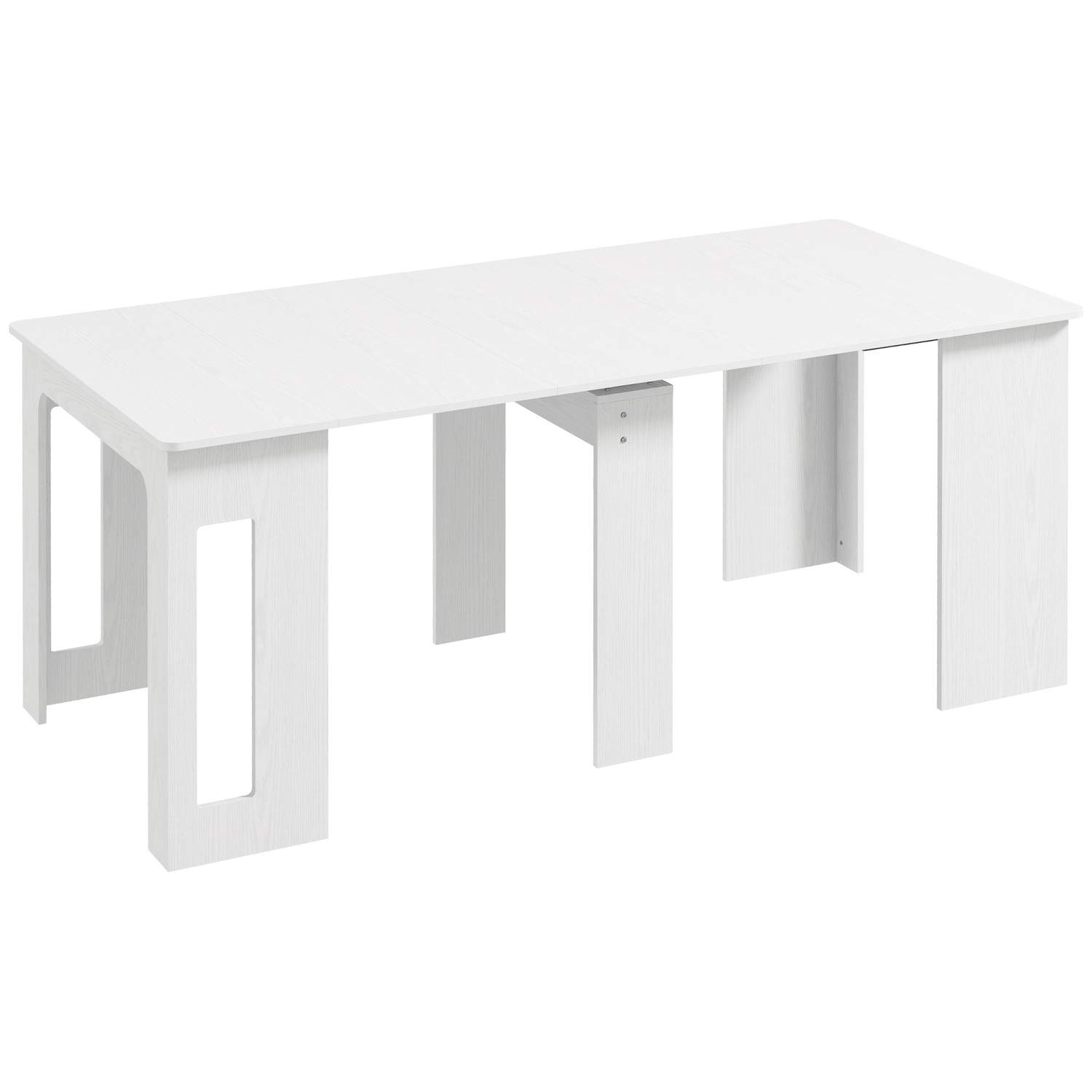 Udtrækkeligt spisebord, hvidt, 60-180 cm, pladsbesparende design