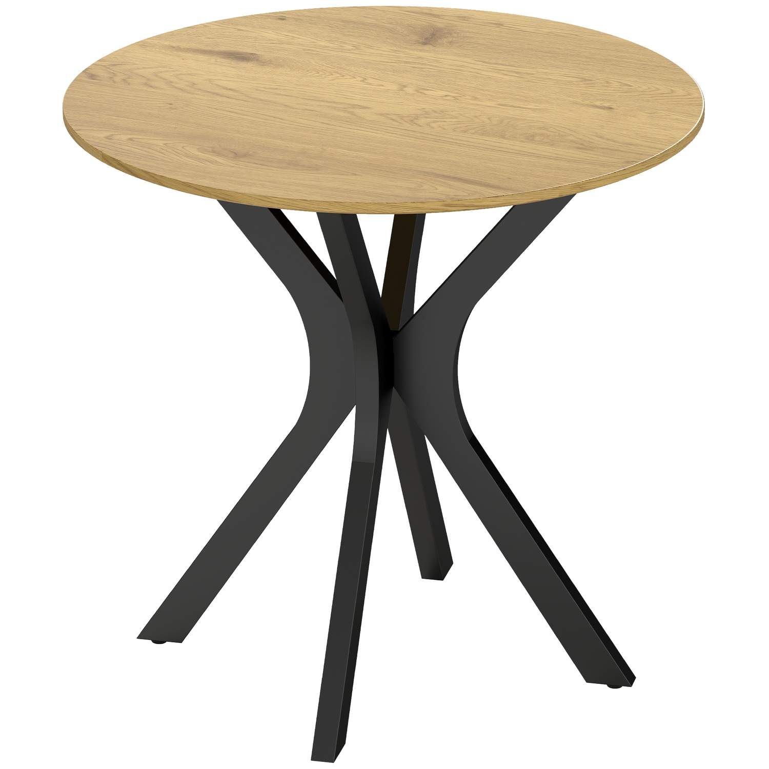 Rundt spisebord, moderne design, 78 cm, naturtræ