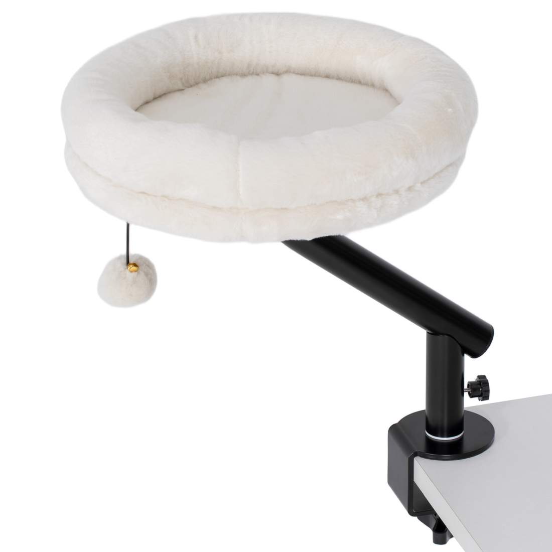Kattbädd, 360° roterande, justerbar höjd, krämfärgad | Hem & Hobby | Pryloteket