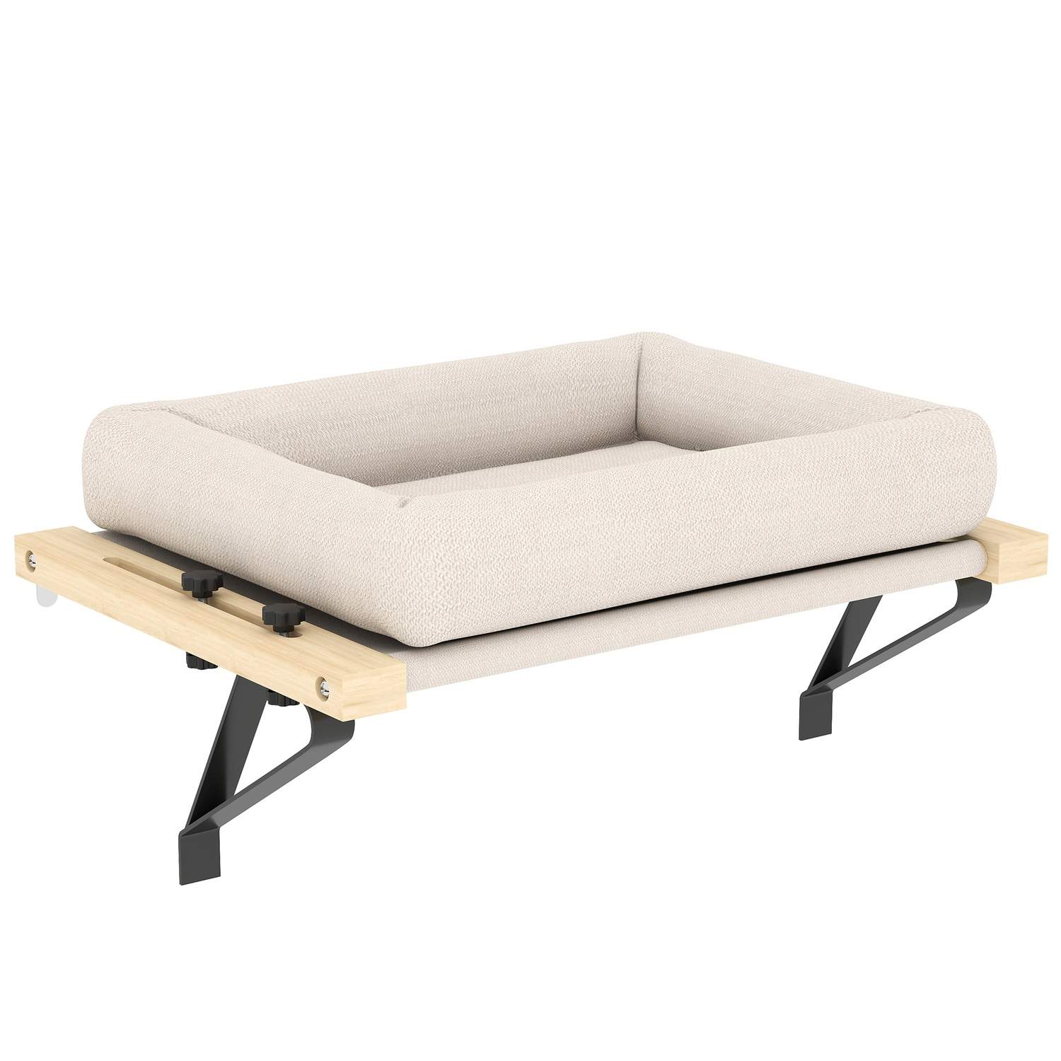 Kattehus til vindueskarme og varmeapparater, hynde, hvidt træ