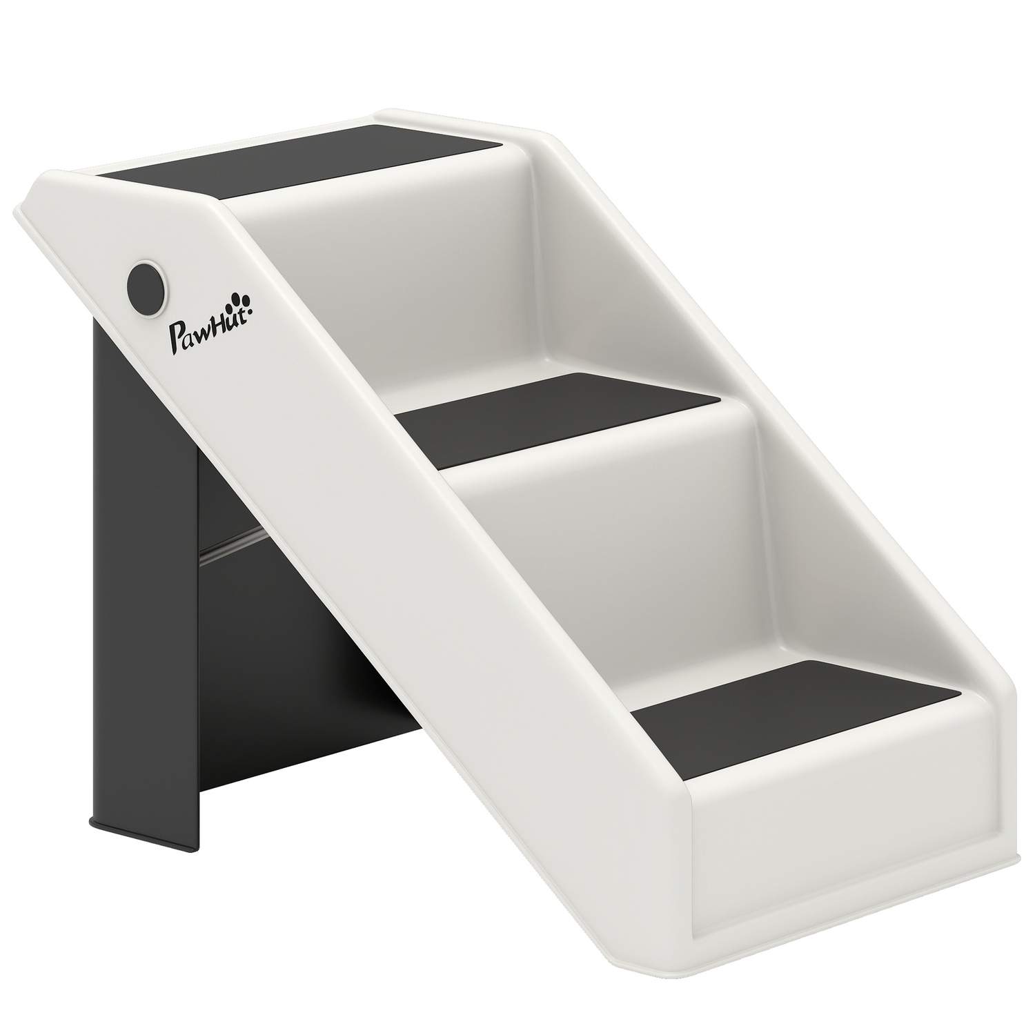 Kæledyrstrappe, 3 trin, foldbar til små hunde, cremefarvet