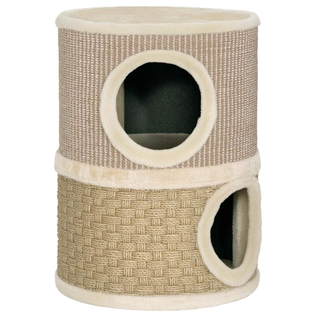 Klöstorn för katter, 49 cm, två nivåer med plyschkant | Hem & Hobby | Pryloteket