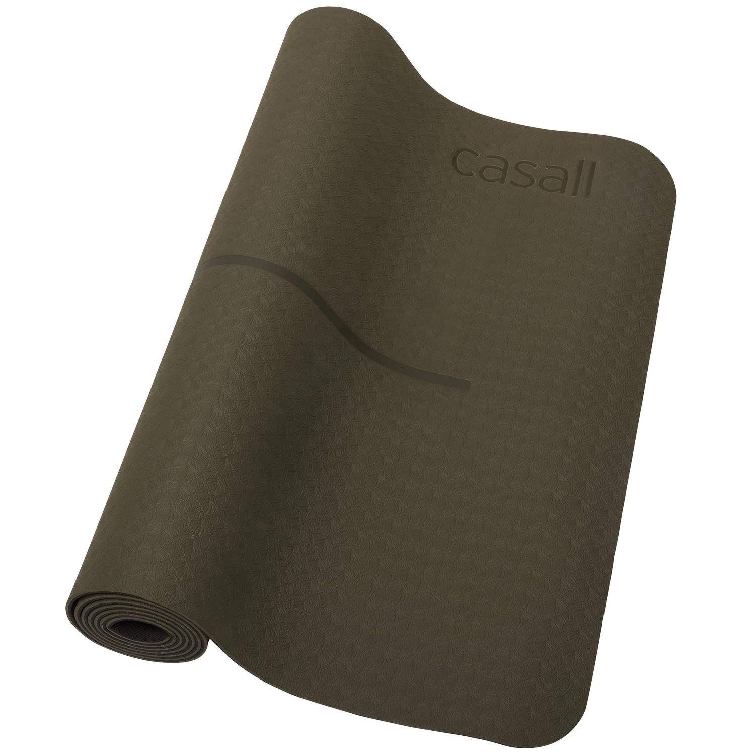 Yogamåtte 4 mm – Skovgrøn/Sort, Dobbeltsidet