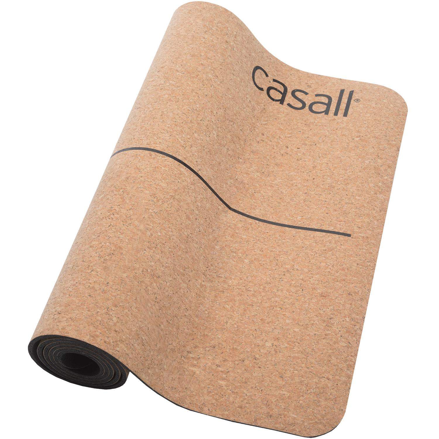 Yogamåtte, naturlig kork, 5 mm tykkelse