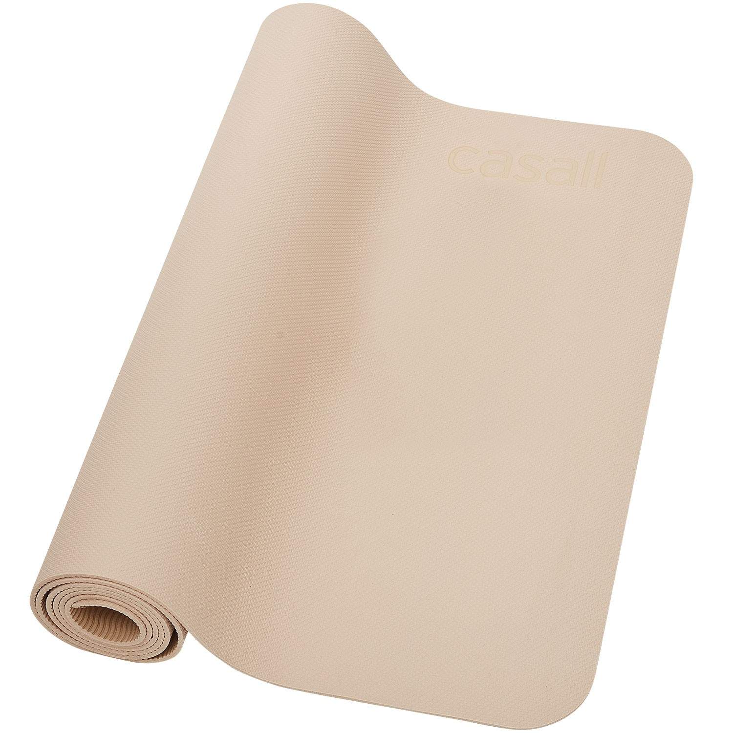 Yogamåtte, bambus, 4 mm tykkelse, naturlig