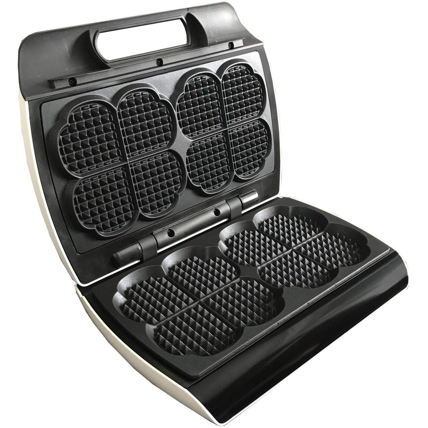 Dobbelt vaffeljern med lyd, hvid