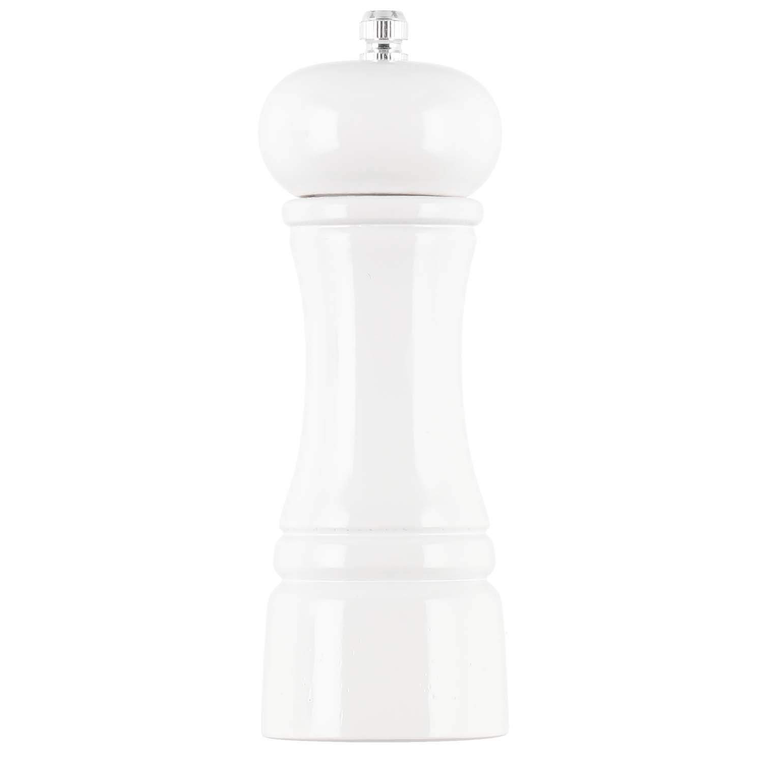 Hvid krydderikværn, 16 cm billede