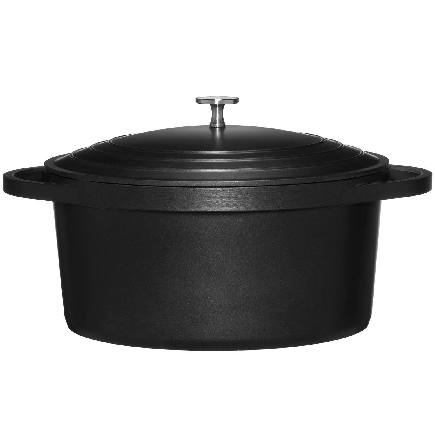 Gryde med låg, 7,4 l støbt aluminium billede