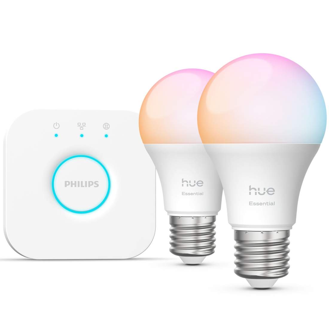 Smart Bulb Starter Kit, Vit & Färg, 2x E27, Hue Bridge | Hem & Hobby | Pryloteket