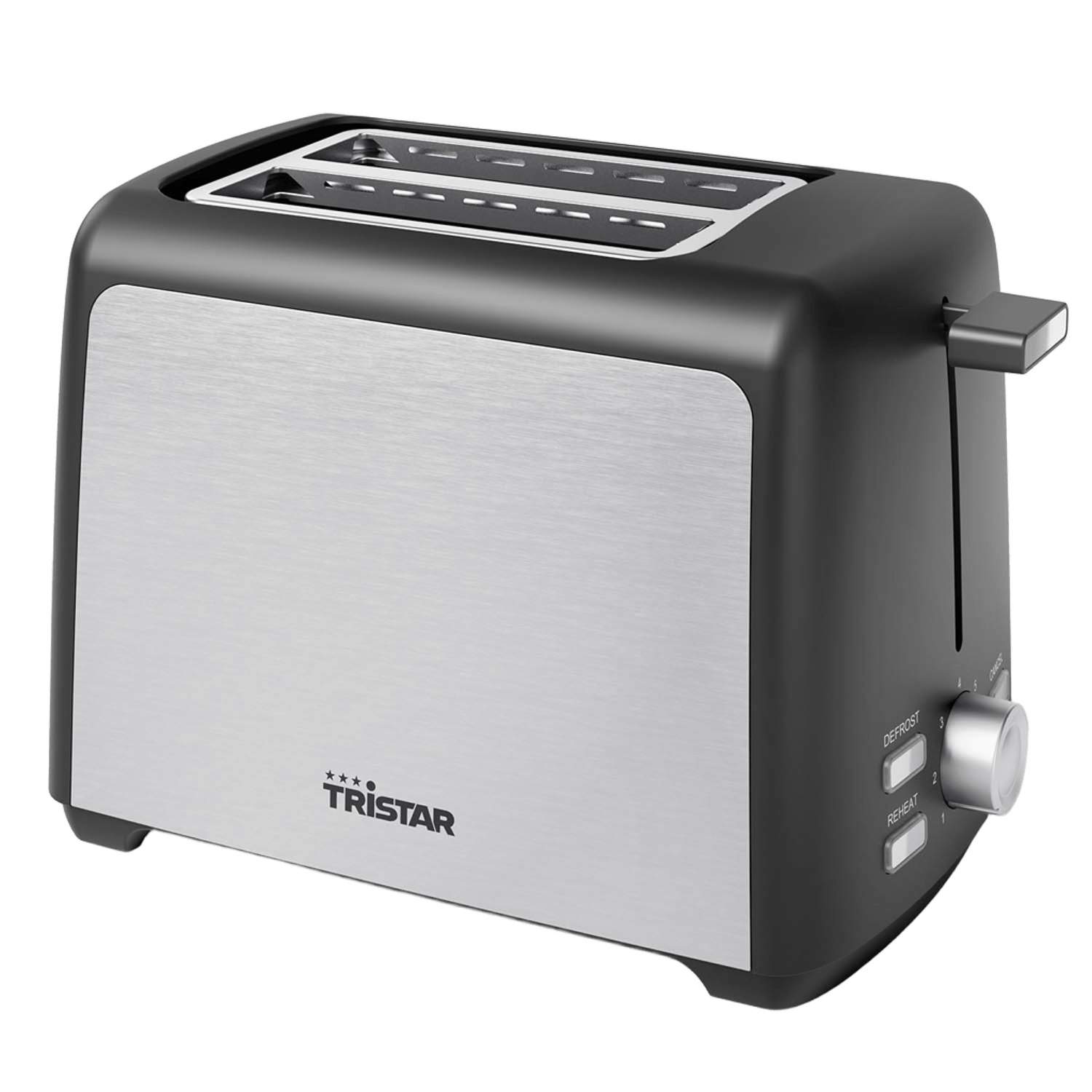 2-skivers brødrister i rustfrit stål, 800W billede