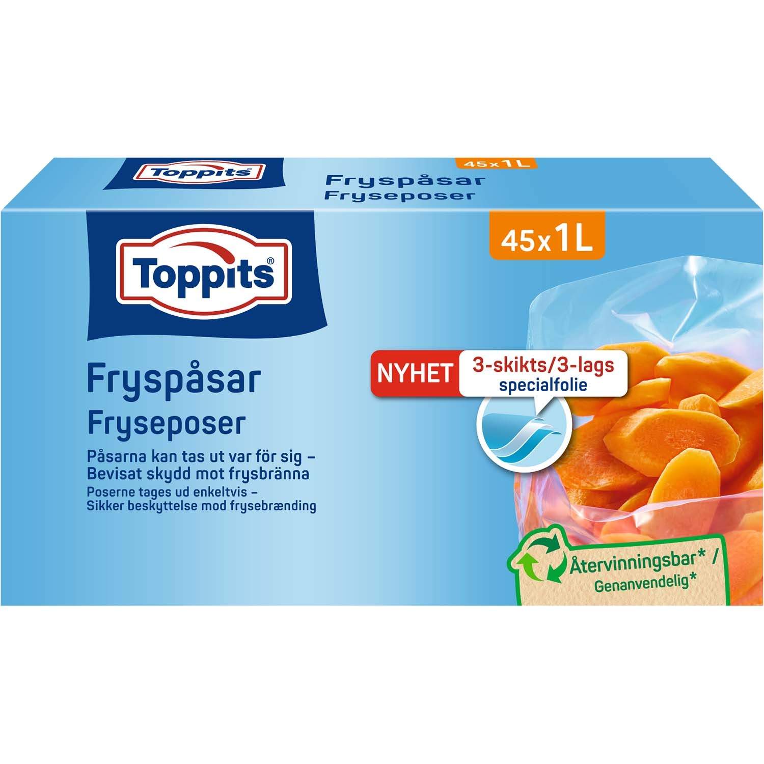 1L affaldsposer, 45 stk.