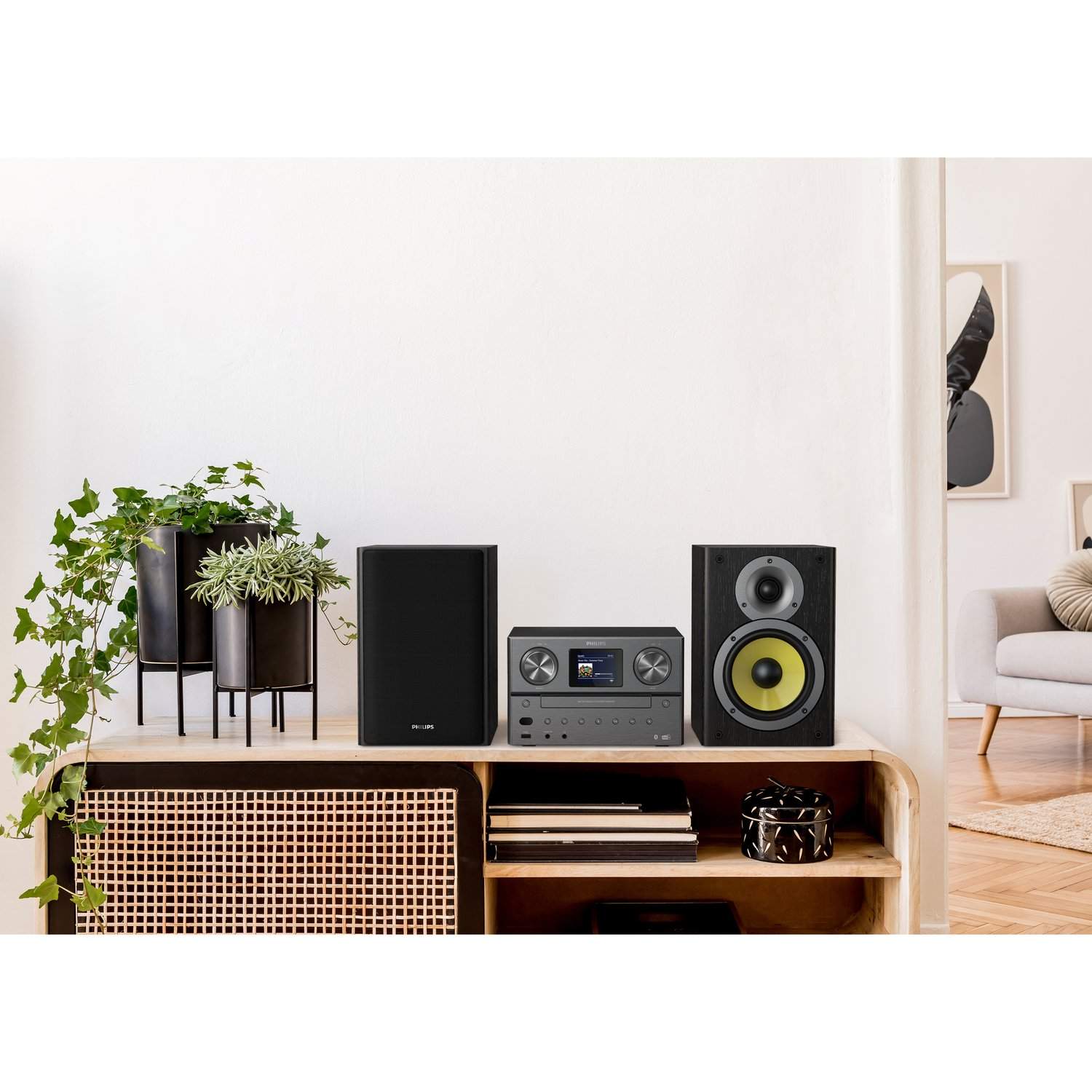 Alternativ bild 1 för Philips | TAM8905/10 - Mikrosystem - DAB+/Bluetooth/CD/Spotify Connect - 2 x 50 Watt (Totalt) - Sort