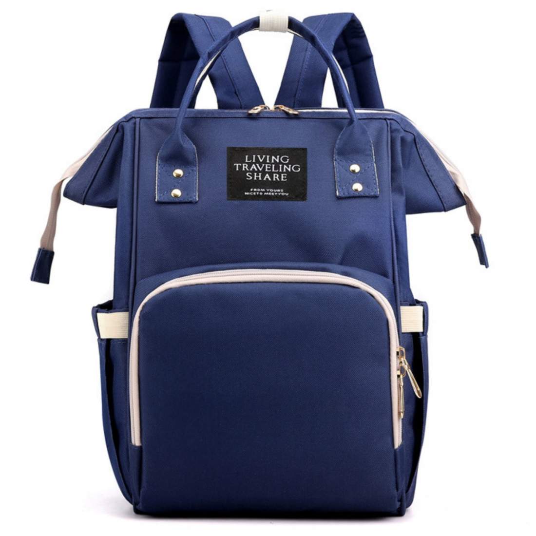 Herzberg HG-03206: Multifunktionell blöj- och flaskväska för mammor - blå | Elektronik - Tillbehör Mobil & Surfplatta - Mobiltillbehör - Mobilkablar - Tillbehör | Pryloteket