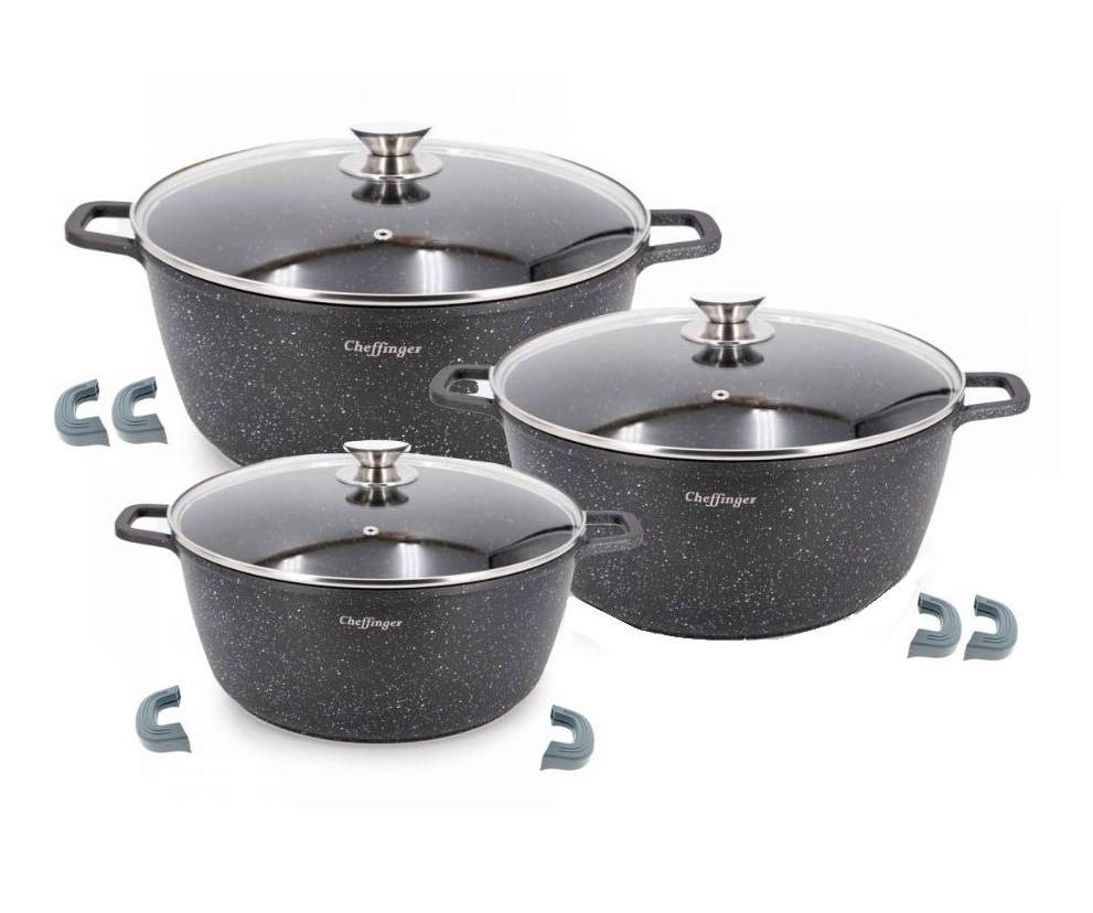 Køkkengrejsæt, induktionssikker, non-stick, 6 dele