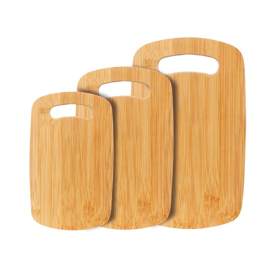 Skärbrädeset i bambu, 3 delar, lätt att rengöra | Hem & Hobby - Hem & Hushåll - Kök - Köksredskap - Skärbrädor - Skärbräda Trä | Pryloteket