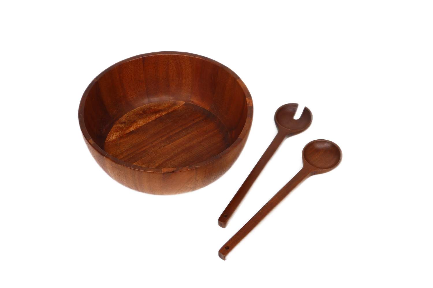 Bambus salatskålsæt, 3 dele, 26 cm, pladsbesparende