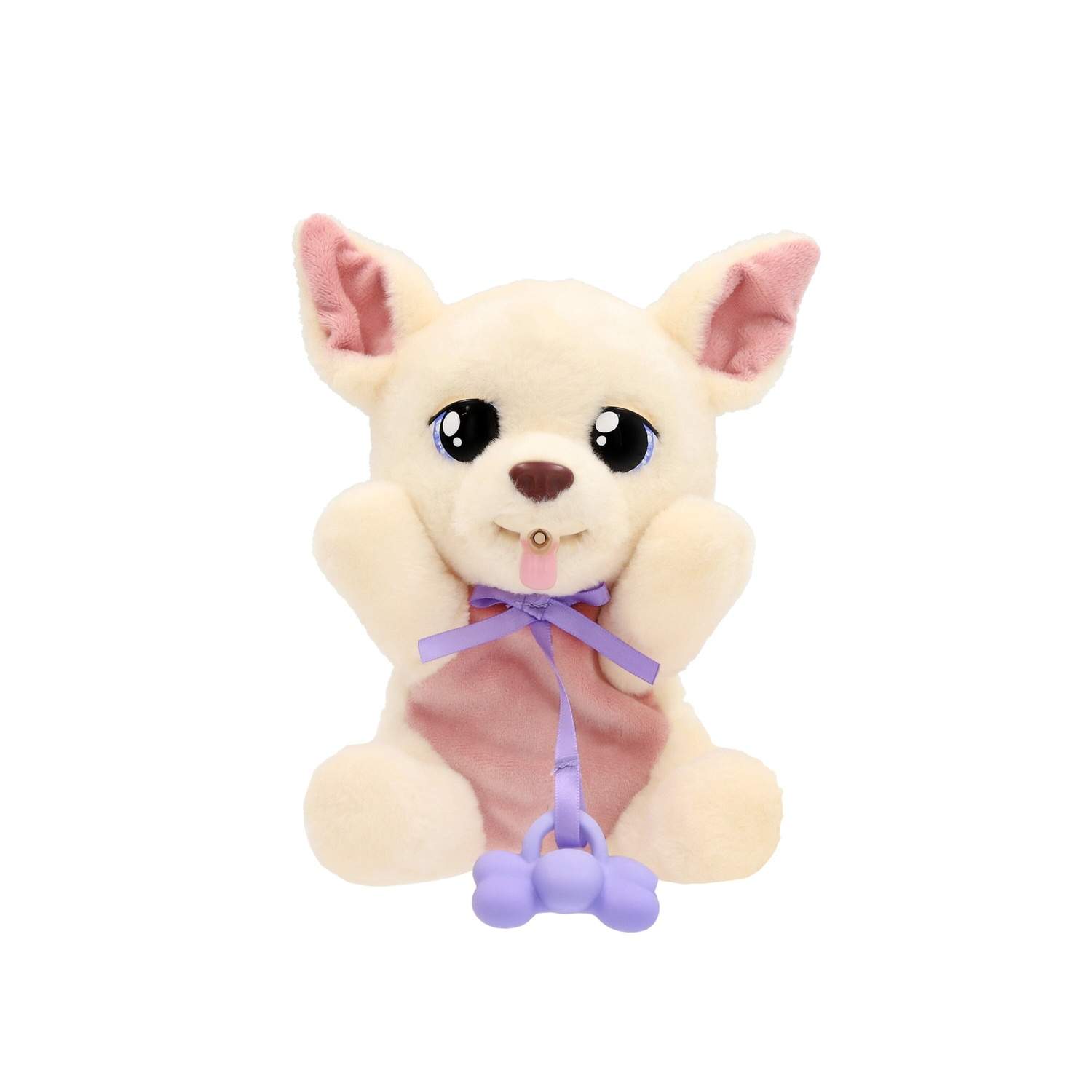 Chihuahua plyslegetøj med tæppe og flaske, 18 cm billede