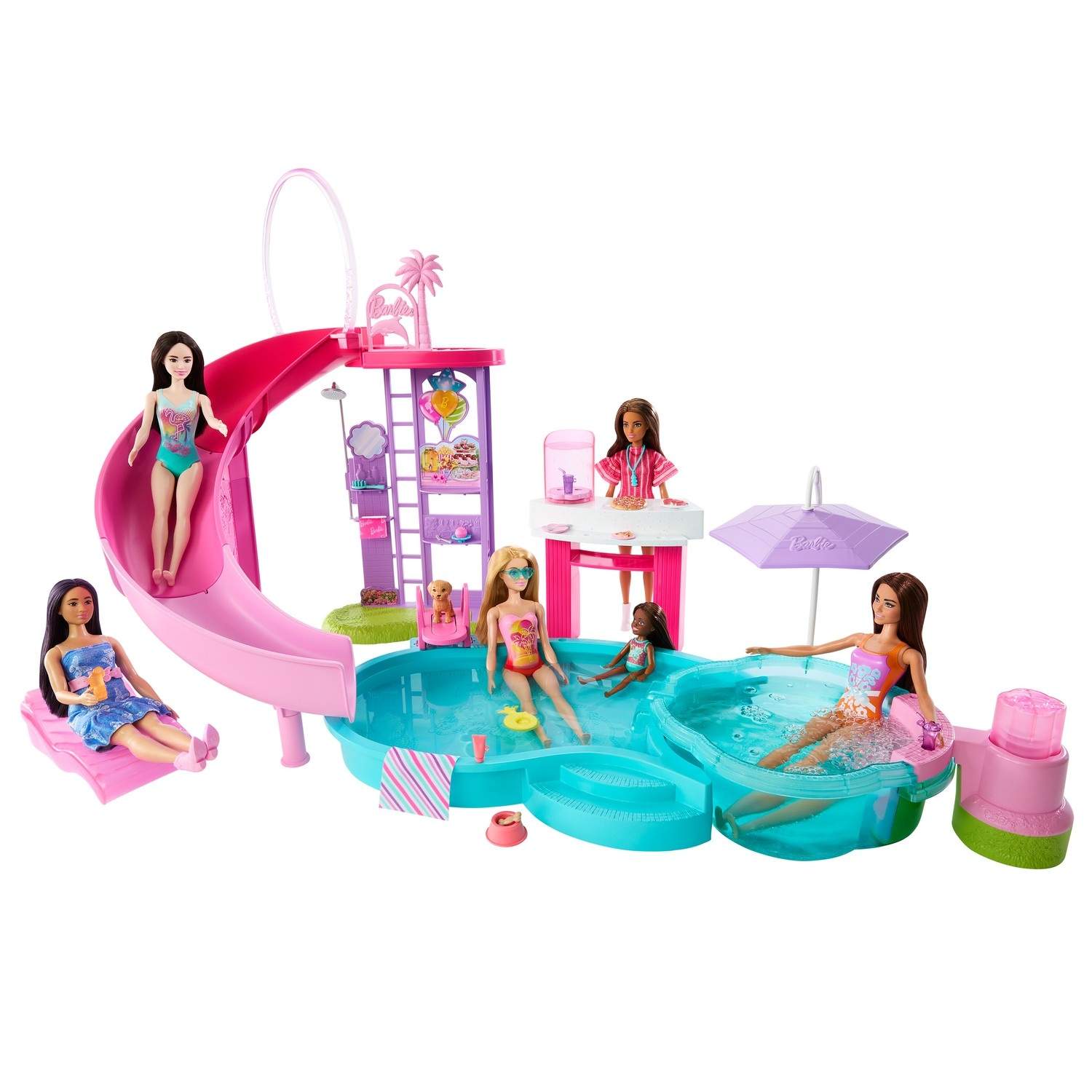 Barbie Dream Pool-lekset med rutschkana och bubbelpoolkul | Hem & Hobby | Pryloteket