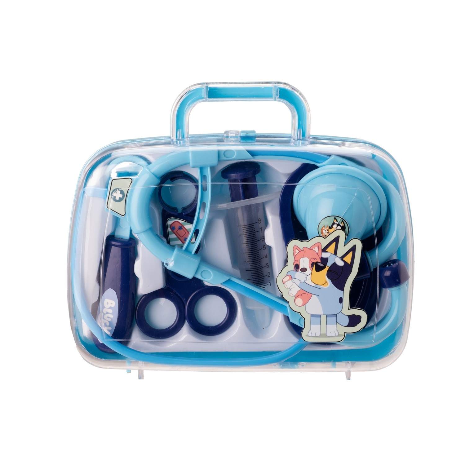 Bluey medicinsk sæt med stetoskop og sprøjtesæt