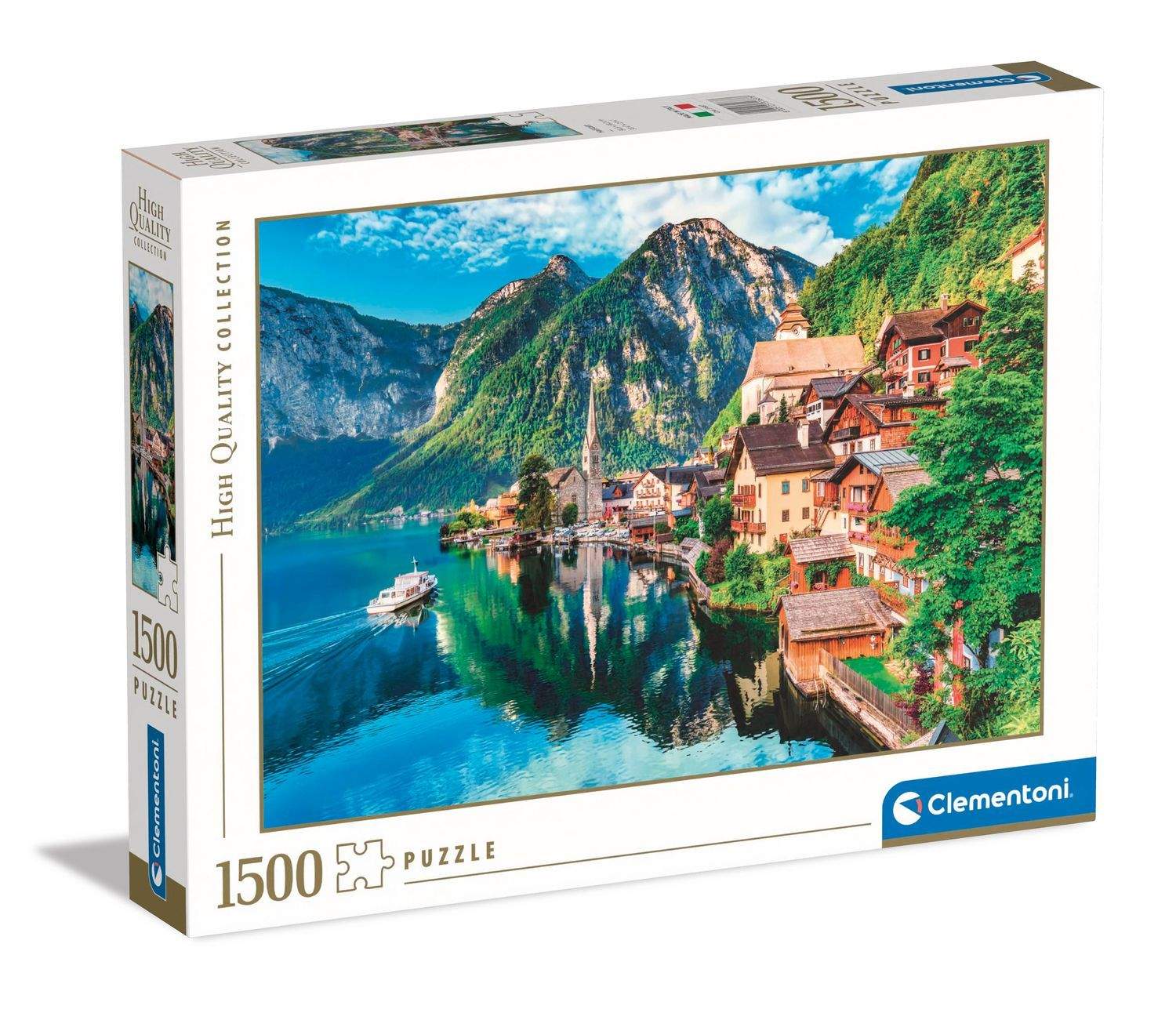 Puslespil med 1500 brikker, Hallstatt landsby, 59x84 cm
